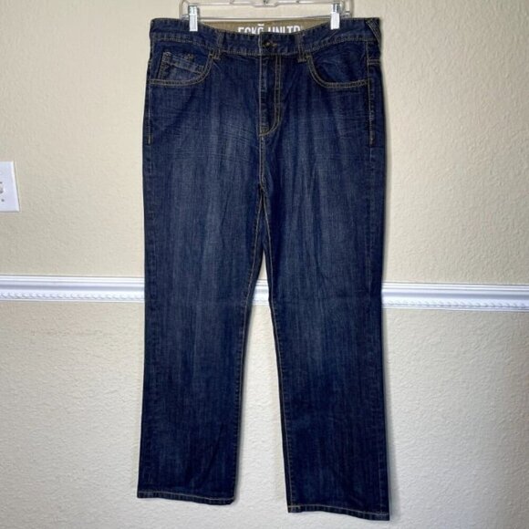 Ecko Unltd Men's Size 36x30 100% Cotton Relaxed Fit Dark Wash Jeans Baggy Y2K - Picture 1 of 6
